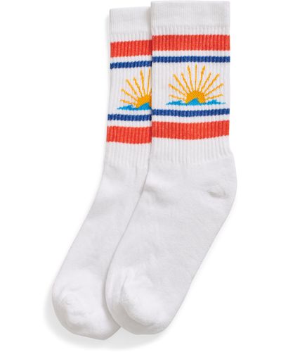 Faherty Sun & Wavestm Sock Socks - White