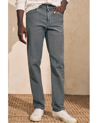 Faherty Stretch Terry 5-pocket Trousers (30" Inseam) - Grey