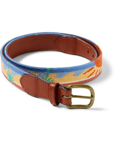 Faherty 's Embroidered Belt - Brown