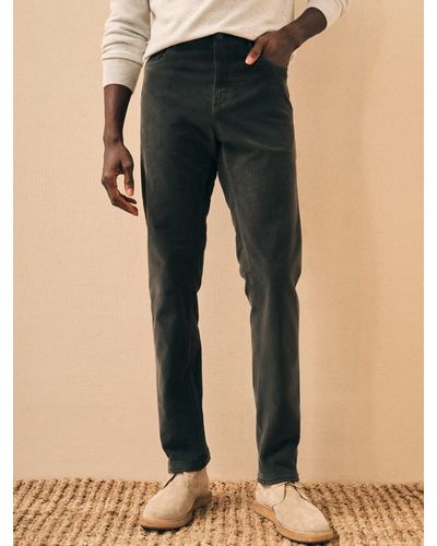 Faherty Stretch Corduroy 5-pocket Trousers (32" Inseam) - Black