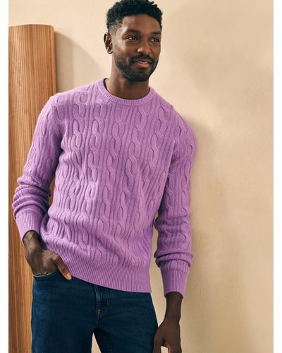 Faherty Reserve Crewneck Sweater - Purple