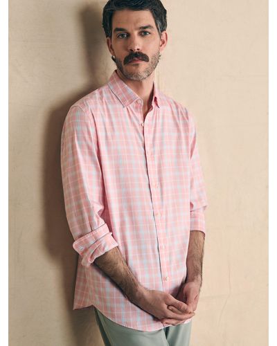 Faherty Movementtm Shirt Classic Fit - Pink