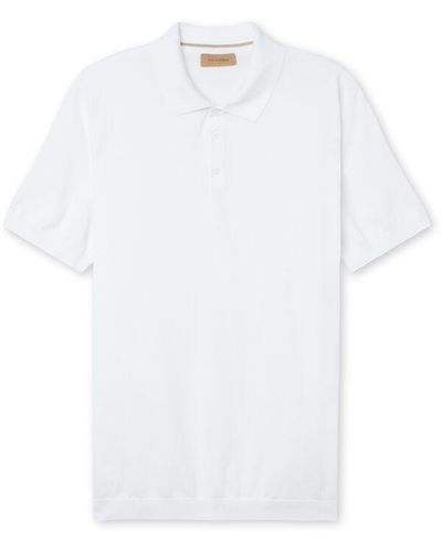 Falconeri Short-sleeved Fresh Cotton Polo Shirt - White