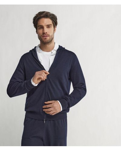 Falconeri Ultrafine Cashmere Hooded Sweatshirt - Blue