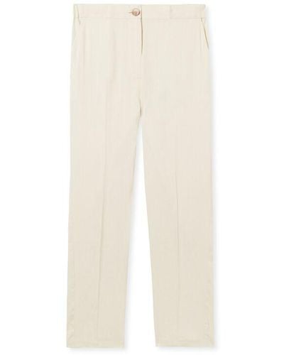 Falconeri Linen Viscose Trousers - White