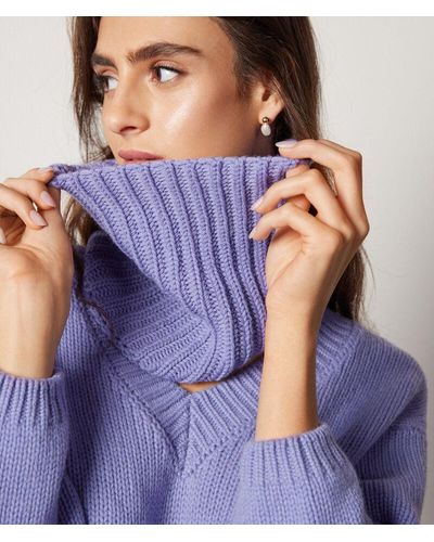 Falconeri Collo in cashmere ultrasoft tricot - Viola