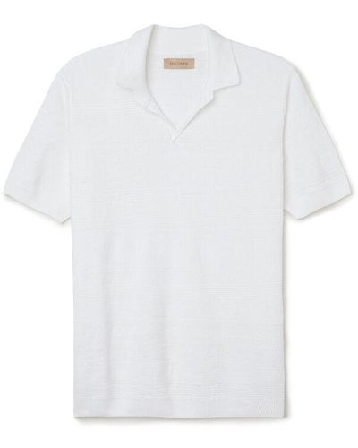 Falconeri Short-sleeved Link-stitch Polo Shirt - White
