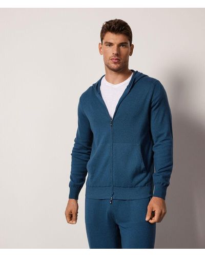 Falconeri Ultrasoft Cashmere Full-zip Sweatshirt - Blue
