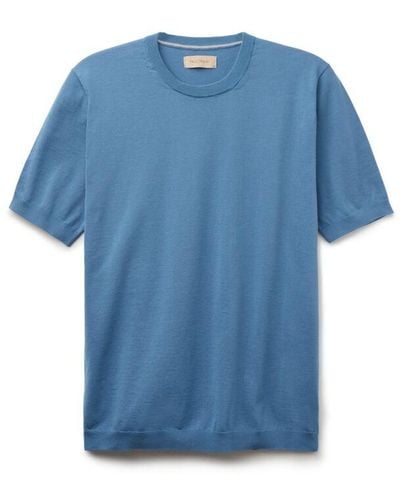 Falconeri Fresh Cotton Short-sleeved Round-neck T-shirt - Blue