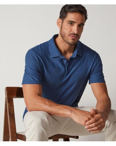 Falconeri Twist Cotton Polo Shirt - Blue