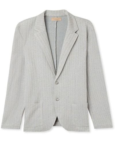Falconeri Herringbone Jersey Jacket - Grey