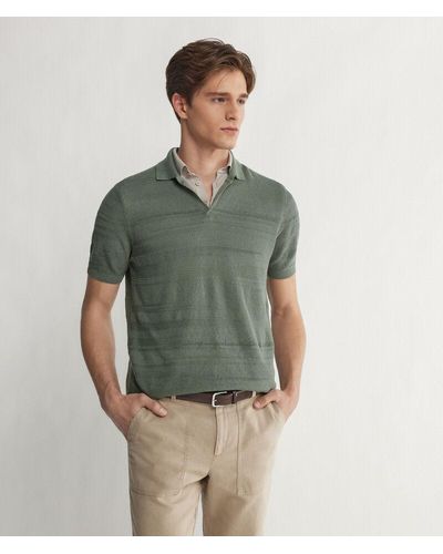 Falconeri Short-sleeved Link-stitch Polo Shirt - Green