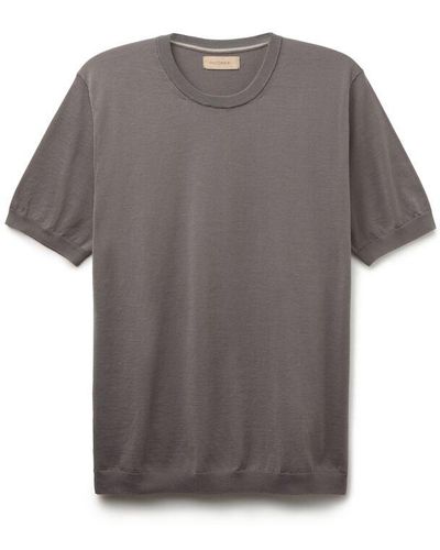 Falconeri Fresh Cotton Short-sleeved Round-neck T-shirt - Grey