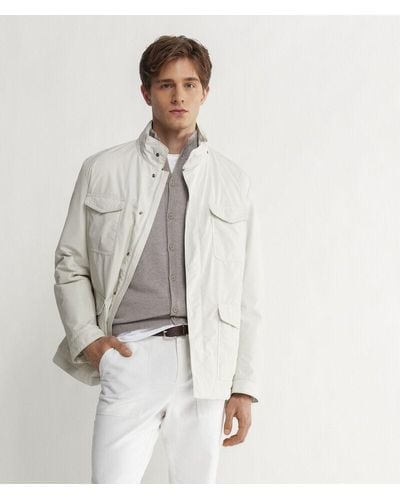 Falconeri Cashmere Technical Fabric Safari Jacket - White