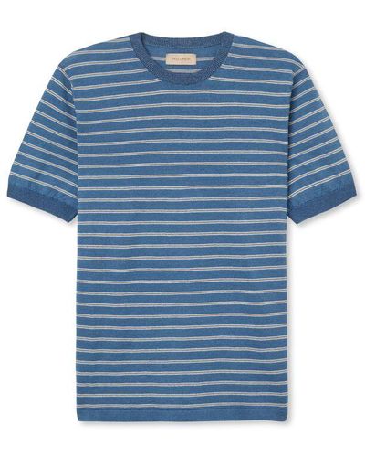 Falconeri Short-sleeved Striped T-shirt - Blue