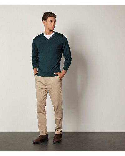 Falconeri Ultrafine Cashmere V-neck Jumper - Green