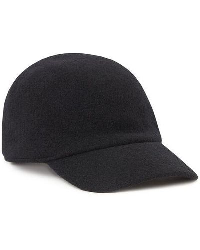 Falconeri Peaked Wool Hat - Black