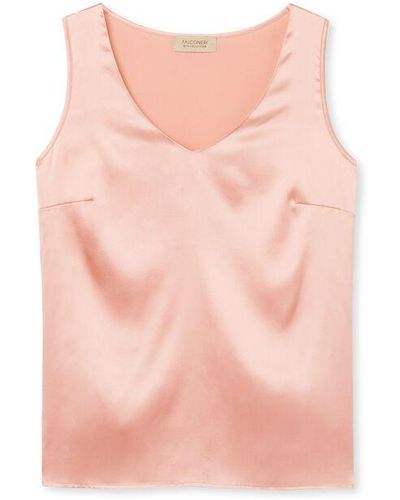 Falconeri V-neck Silk Camisole - Pink