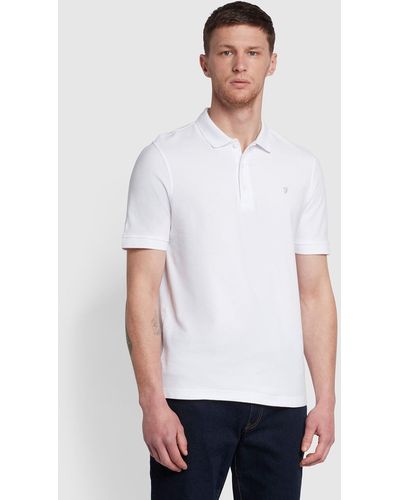 Farah Cove Short Sleeve Polo Shirt - White