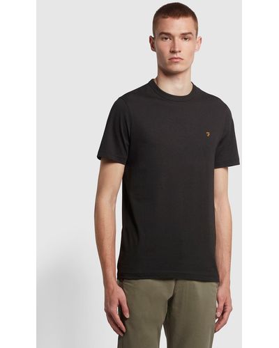 Farah Danny Regular Fit Organic Cotton T-shirt - Black