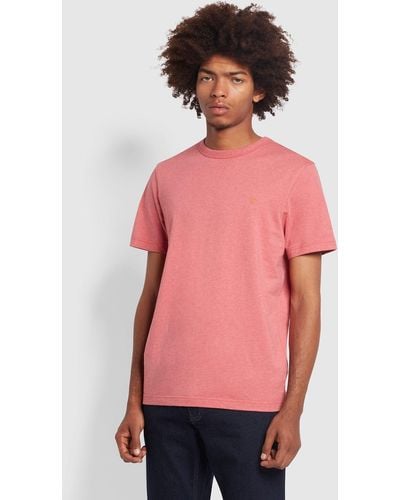 Farah Danny Regular Fit Organic Cotton T-shirt - Pink