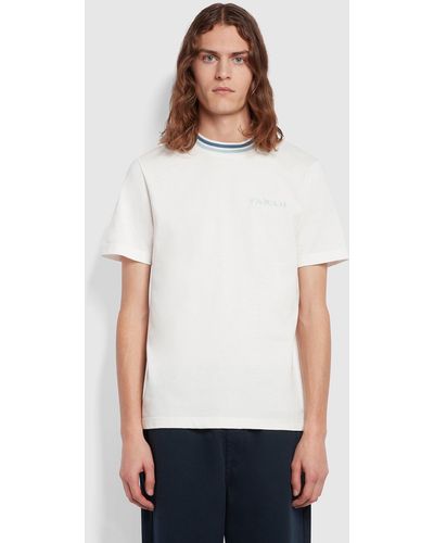 Farah Hanley Regular Fit Short Sleeve T-shirt - Natural
