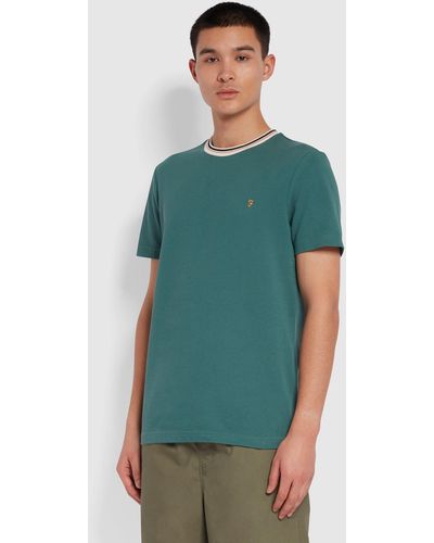 Farah Meadows Slim Fit Organic Cotton T-shirt - Green