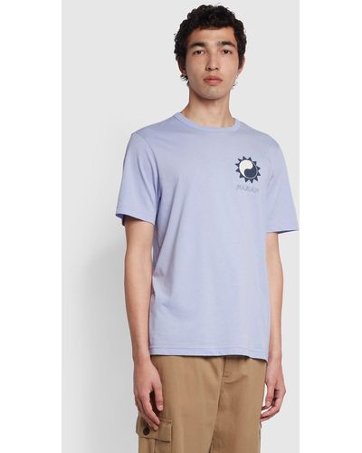 Farah Mackey Regular Fit Organic Cotton T-shirt - Purple