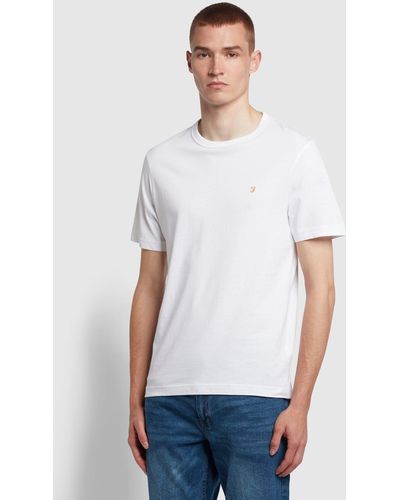 Farah Danny Regular Fit Organic Cotton T-shirt - White