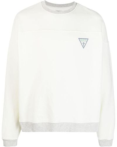 Guess USA Logo-print Jersey Sweatshirt - White