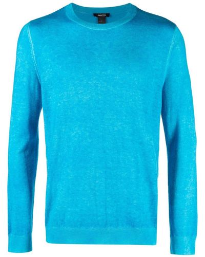 Avant Toi Crew Neck Pullover Sweater - Blue