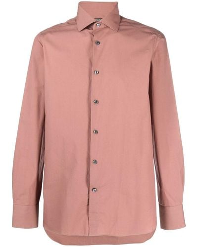 Zegna Katoenen Overhemd - Roze