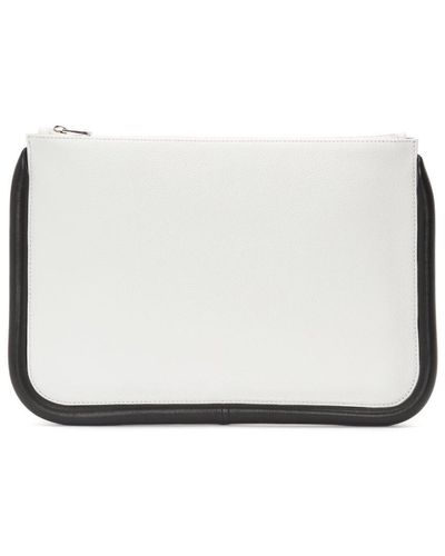 JW Anderson Two-tone Design Leather Pouch - White