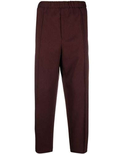 Jil Sander Elasticated-waist Straight-leg Trousers - Red