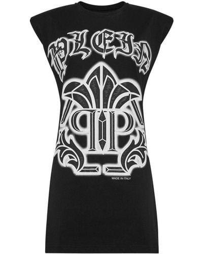 Philipp Plein Gothic Plein Tank Dress - Black
