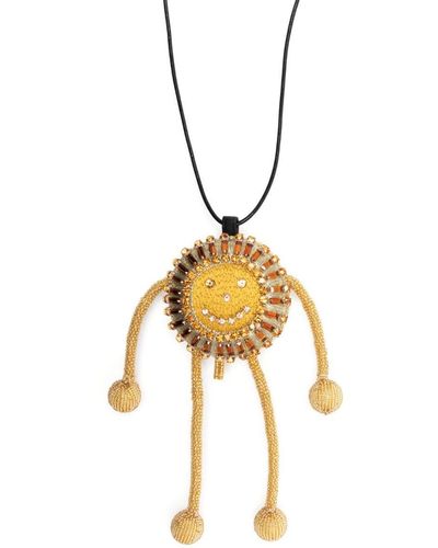 Walter Van Beirendonck Sun Man Doll Jewel Necklace - Metallic