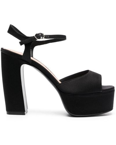 Roberto Festa 120mm Leather Open-toe Sandals - Black