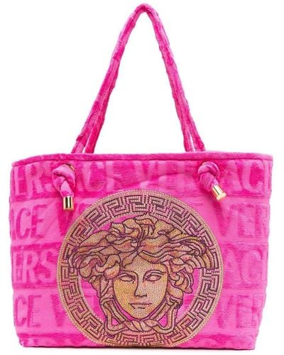 Versace Shopper mit Meusa-Applikation - Pink