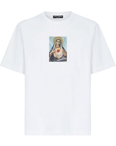 Dolce & Gabbana T-shirt Met Grafische Print - Wit