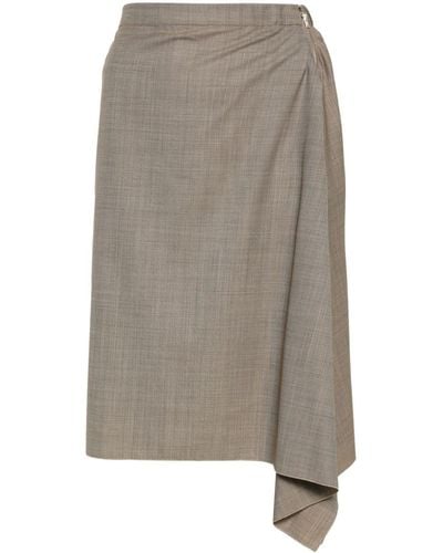 Litkovskaya Asymmetric Midi Skirt - Gray