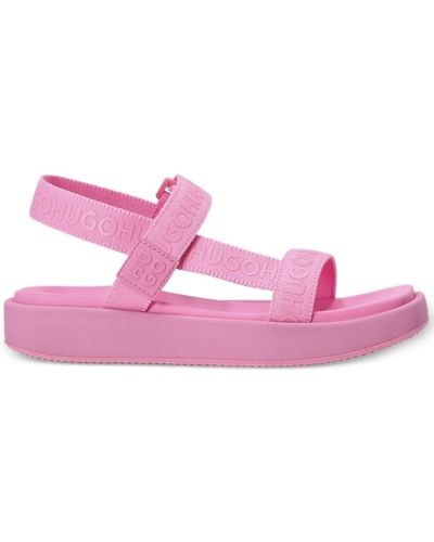 HUGO Emma Touch-strap Sandals - Pink