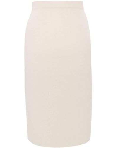 Saint Laurent Falda de tubo con cinturilla elástica - Neutro