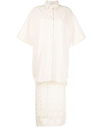 Goen.J Oversized Crochet-lace Skirt Set - White
