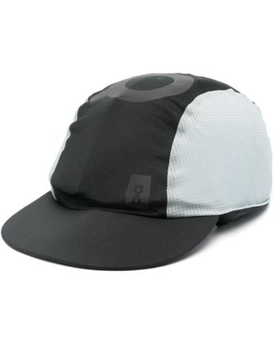 On Shoes Logo-print Perforated Cap - Grey