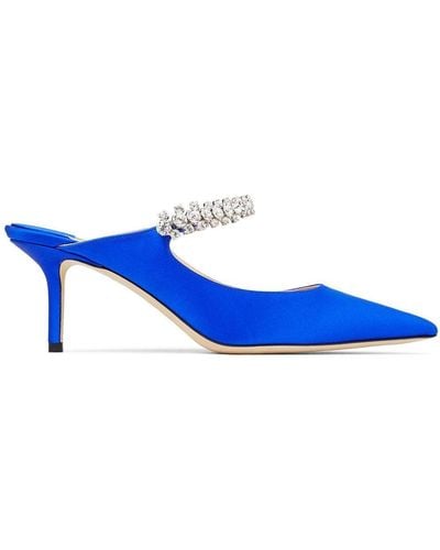 Jimmy Choo Zapatos Bing con tacón de 65 mm con cristales - Azul