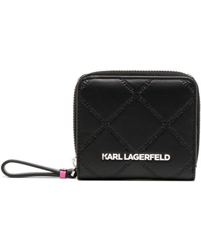 Karl Lagerfeld Cartera con logo estampado en relieve - Negro