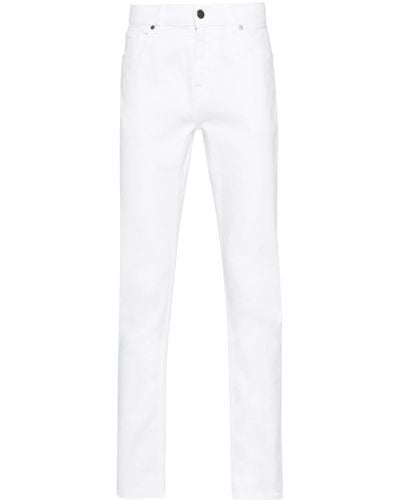 7 For All Mankind Slimmy Mid-rise Slim-cut Jeans - White