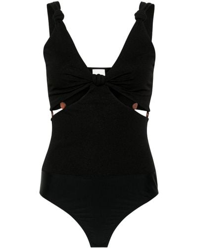 Nanushka V-neck Cut-out Bodysuit - Black