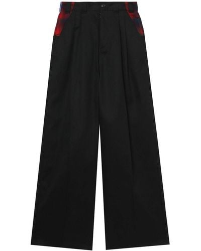Maison Margiela Panelled Wide-leg Pants - Black