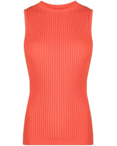 3.1 Phillip Lim Sleeveless Ribbed-knit Top - Red